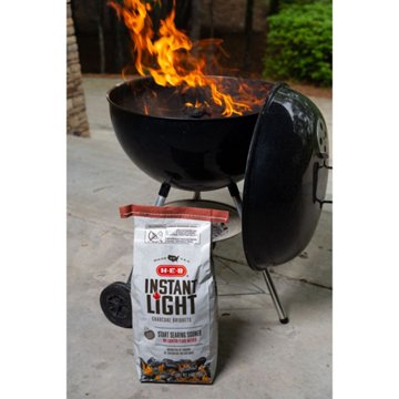 H-E-B Instant Light Charcoal Briquets, 12 lb