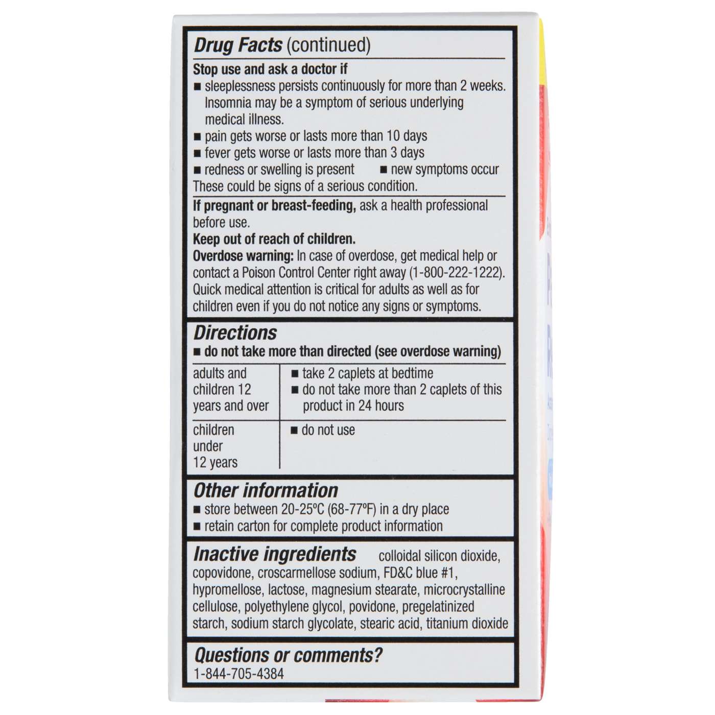 H-E-B Pain Relief PM Acetaminophen Caplets - 500 mg; image 2 of 5