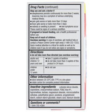 H-E-B Pain Relief PM Acetaminophen Caplets - 500 mg, 100 ct