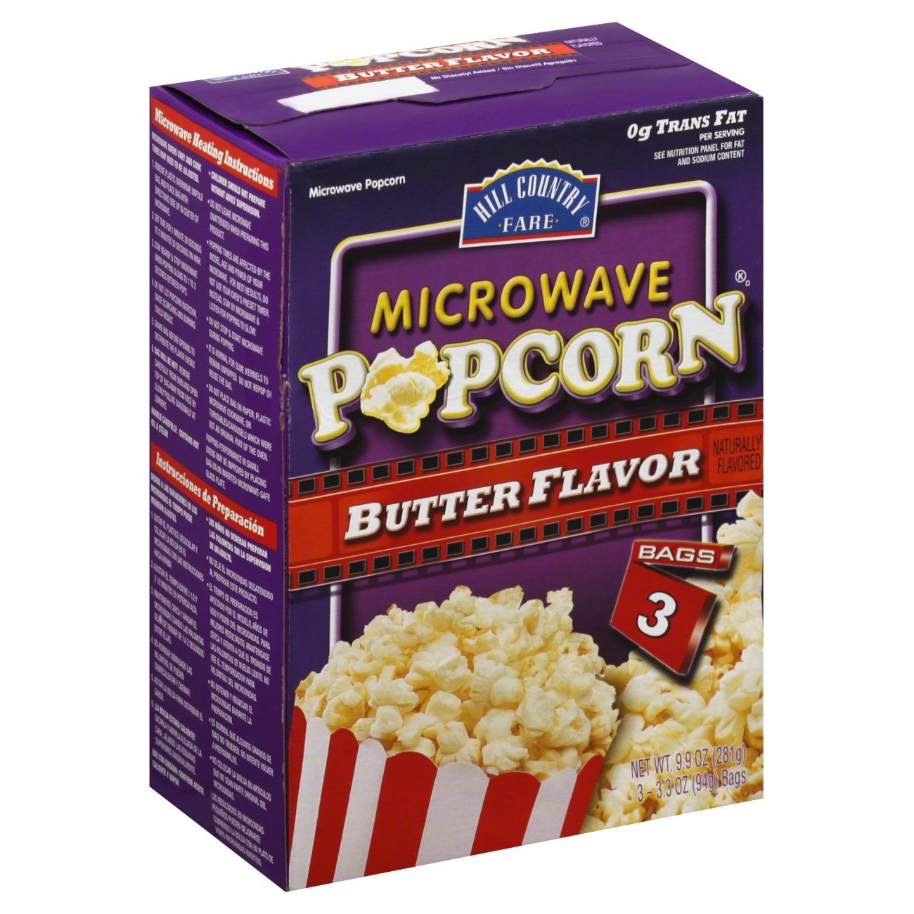 Hill Country Fare Butter Flavor Microwave Popcorn Shop Snacks & Candy