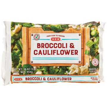 H-E-B Frozen Broccoli & Cauliflower, 16 oz