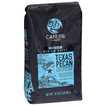 CAFE Olé by H-E-B Texas Pecan Medium Roast Whole Bean Coffee, 2 lbs