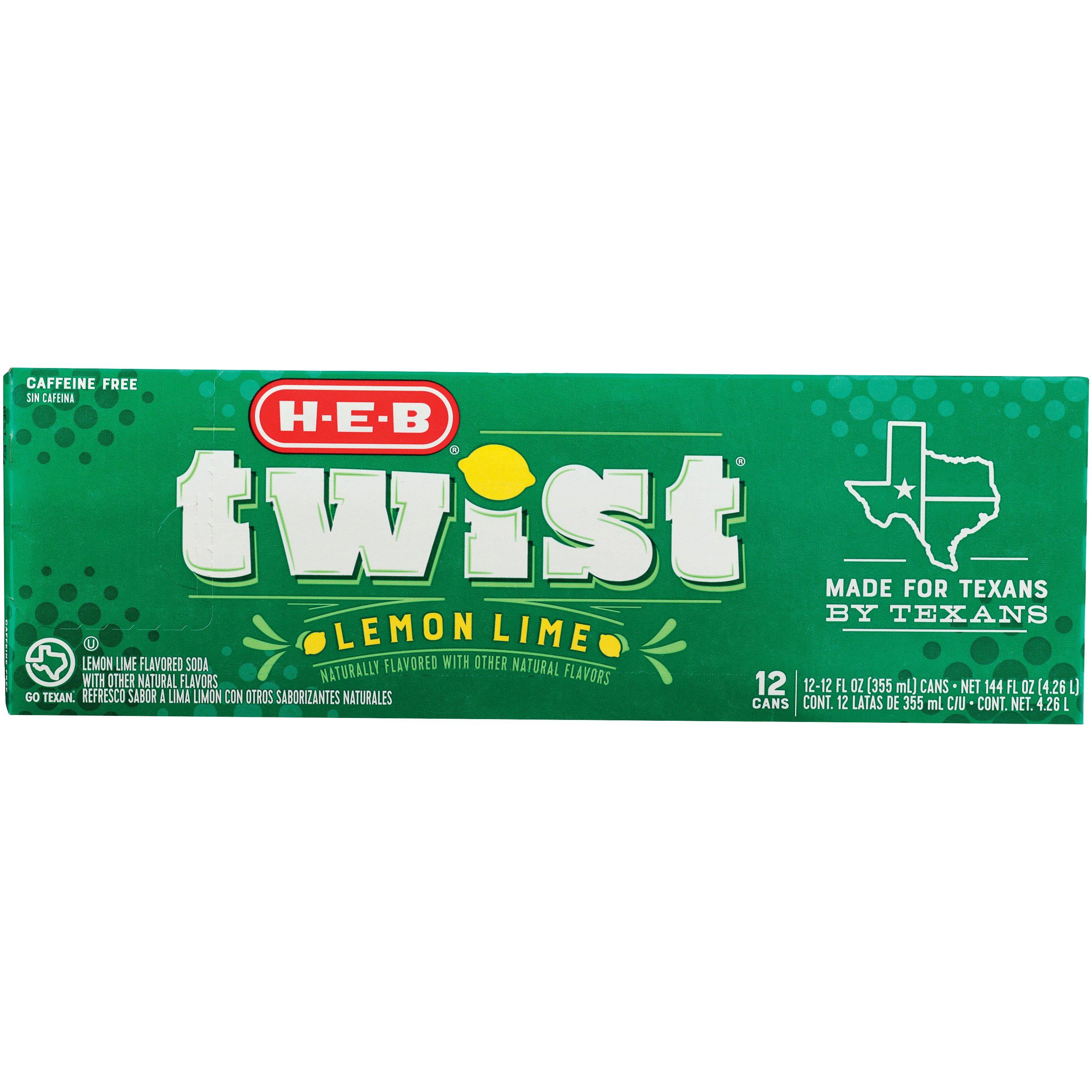 HEB Twist Lemon Lime Soda 12 oz Cans Shop Soda at HEB