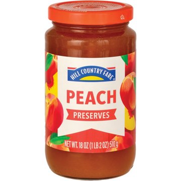 Hill Country Fare Peach Preserves, 18 oz