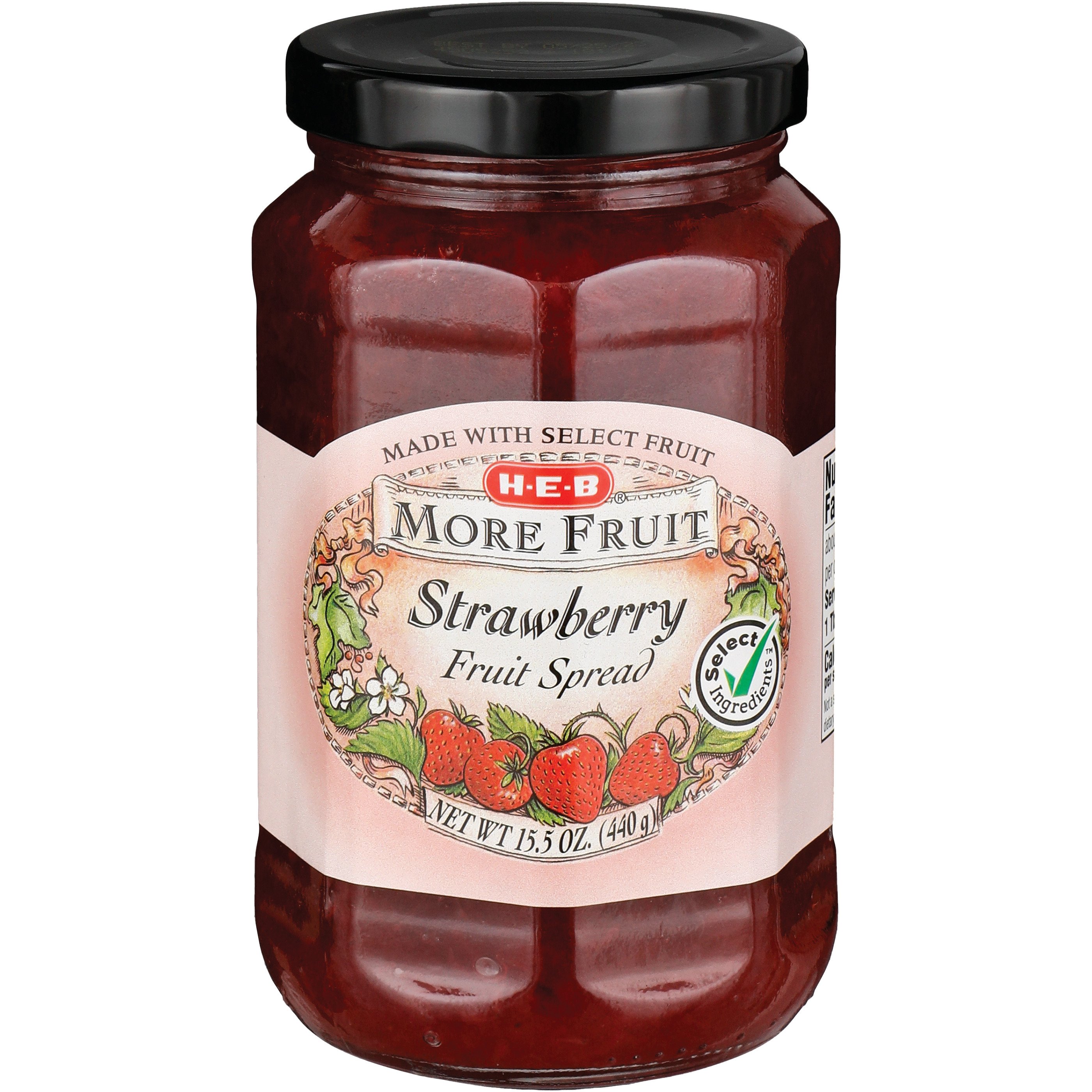 H-E-B More Fruit Strawberry Fruit Spread - Shop Jelly & Jam At H-E-B