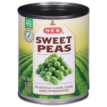 H-E-B Sweet Peas, 8.5 oz