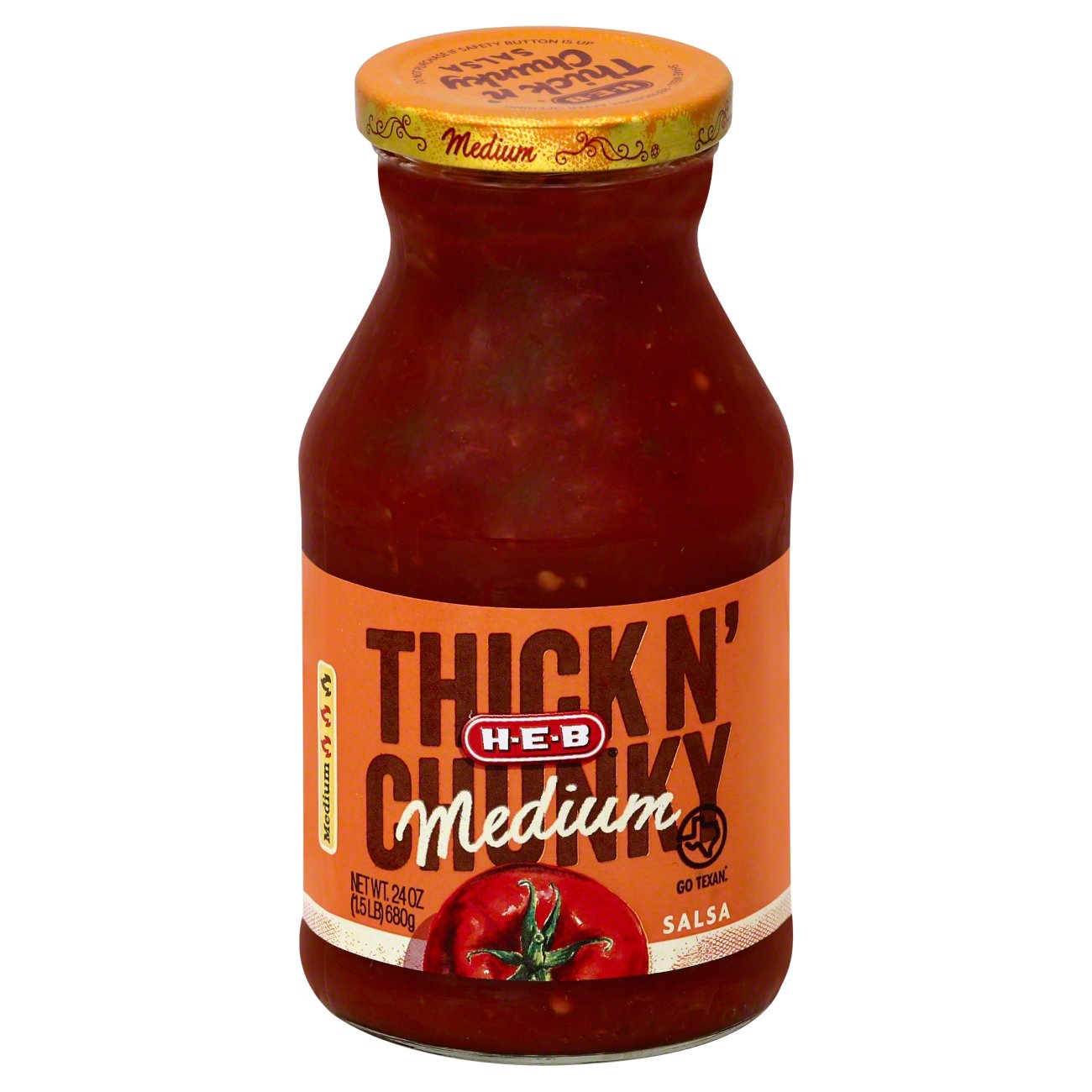 H-E-B Thick 'n Chunky Medium Salsa - Shop Salsa & Dip At H-E-B