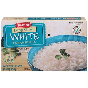 H-E-B Enriched Long Grain White Rice, 1 lb