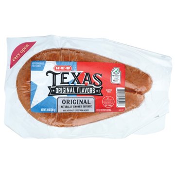 H-E-B Texas Original Flavors - Original Smoked Sausage, 14 oz