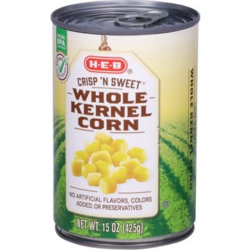 H-E-B Crisp N' Sweet Whole Kernel Corn, 15 oz