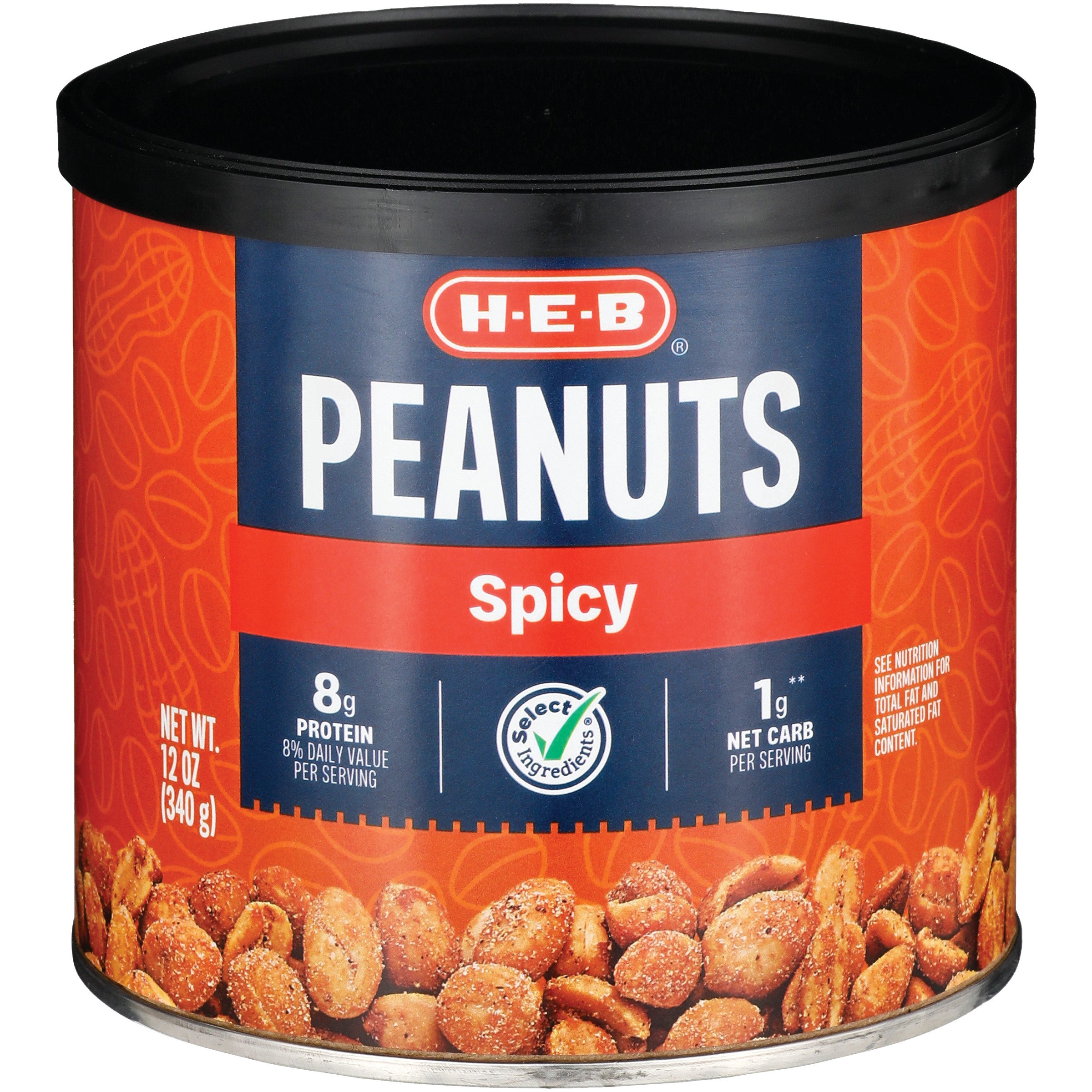 H-E-B Select Ingredients Spicy Peanuts - Shop Nuts & Seeds At H-E-B