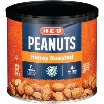 H-E-B Honey Roasted Peanuts, 12 oz