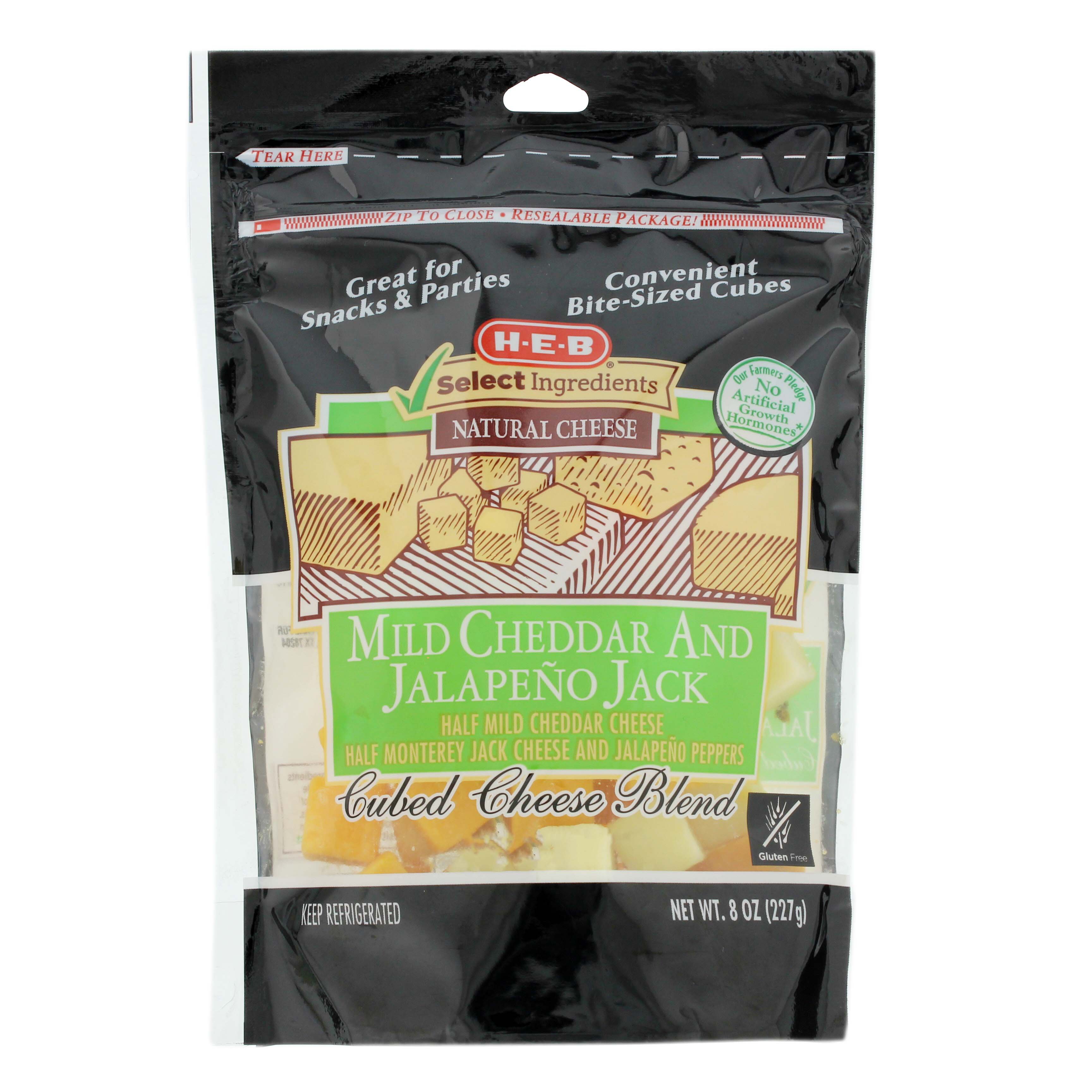 H-E-B Select Ingredients Mild Cheddar and Jalapeno Jack ...