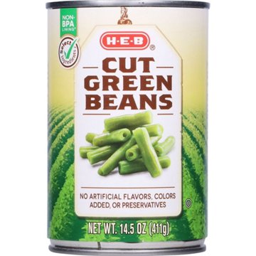H-E-B Cut Green Beans, 14.5 oz