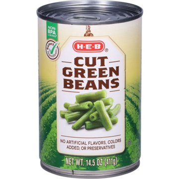 H-E-B Cut Green Beans, 14.5 oz