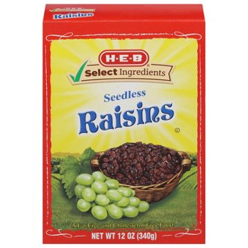 H-E-B Seedless Raisins, 12 oz