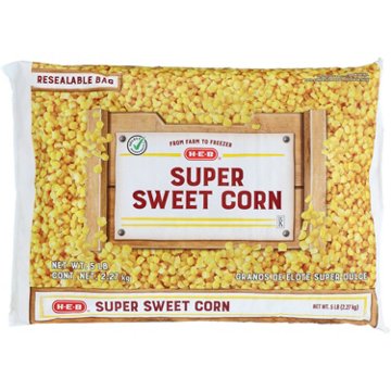 H-E-B Frozen Super Sweet Corn - Texas Size Pack, 5 lbs