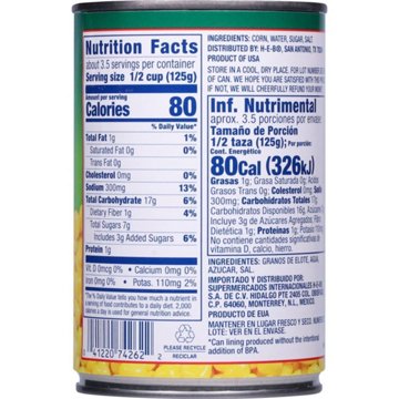Hill Country Fare Whole Kernel Corn, 15.25 oz