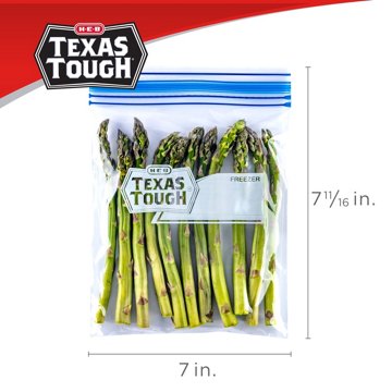 H-E-B Texas Tough Double Zipper Quart Freezer Bags, 40 ct