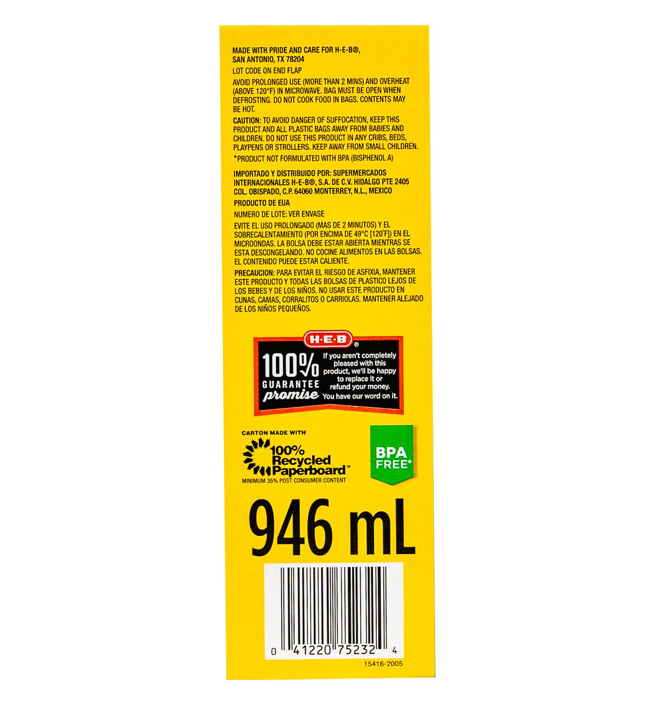 H-E-B Texas Tough Double Zipper Quart Freezer Bags; image 5 of 6