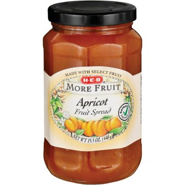 H-E-B More Fruit Apricot Fruit Spread, 15.5 oz
