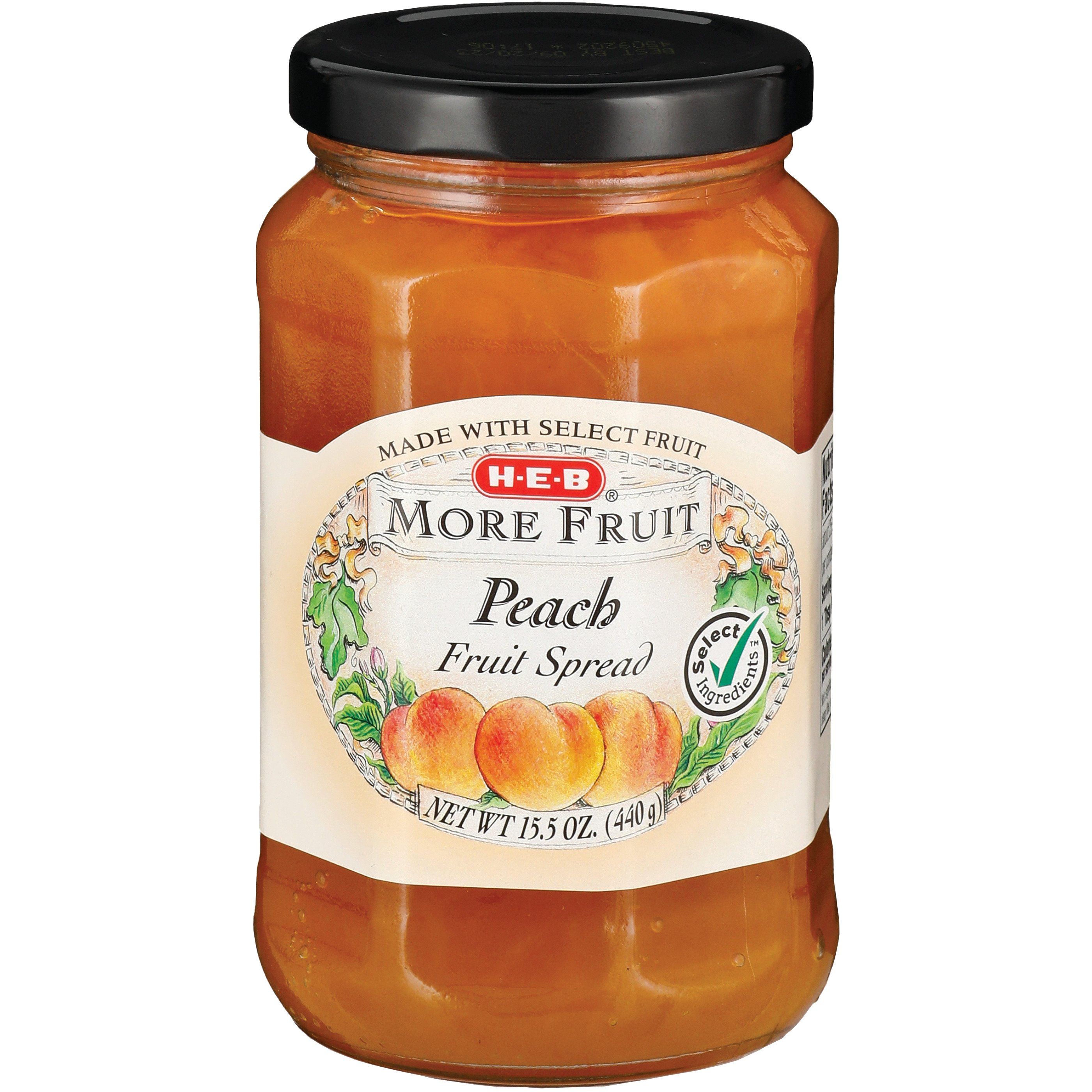 H-E-B More Fruit Peach Fruit Spread - Shop Jelly & Jam At H-E-B