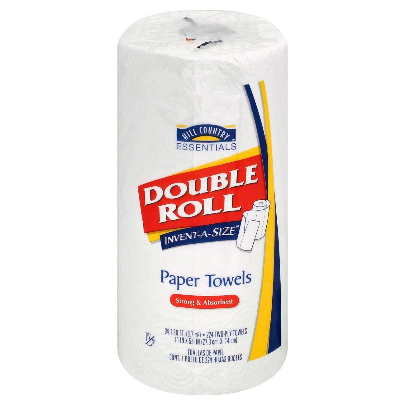 Hill Country Essentials InventASize Double Roll Paper Towel Shop Paper Towels at HEB