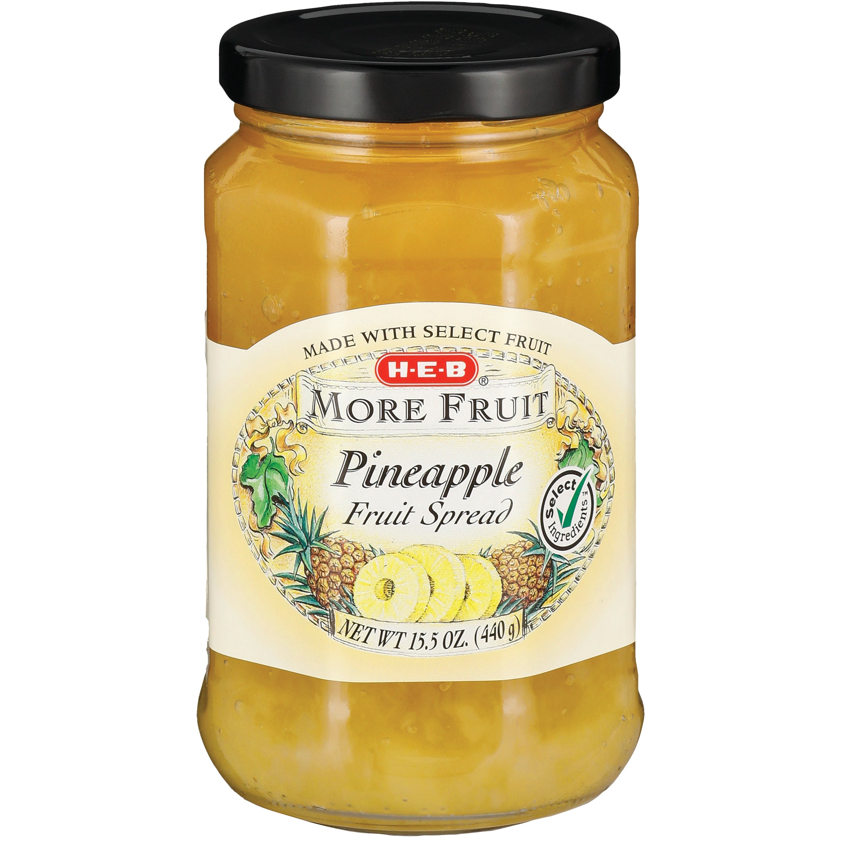 H-E-B More Fruit Pineapple Fruit Spread - Shop Jelly & Jam At H-E-B