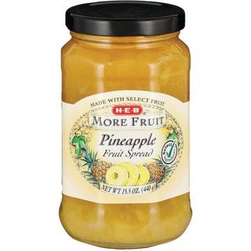 H-E-B More Fruit Pineapple Fruit Spread, 15.5 oz