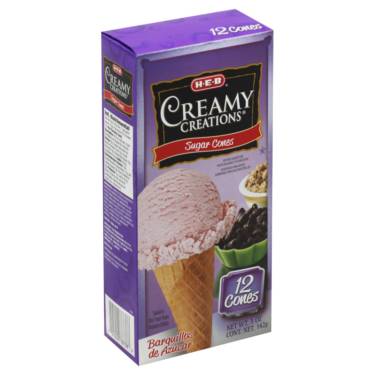 HEB Creamy Creations Sugar Cones Shop Waffle bowls & cones at HEB