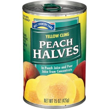 Hill Country Fare Light Yellow Cling Peach Halves, 15 oz