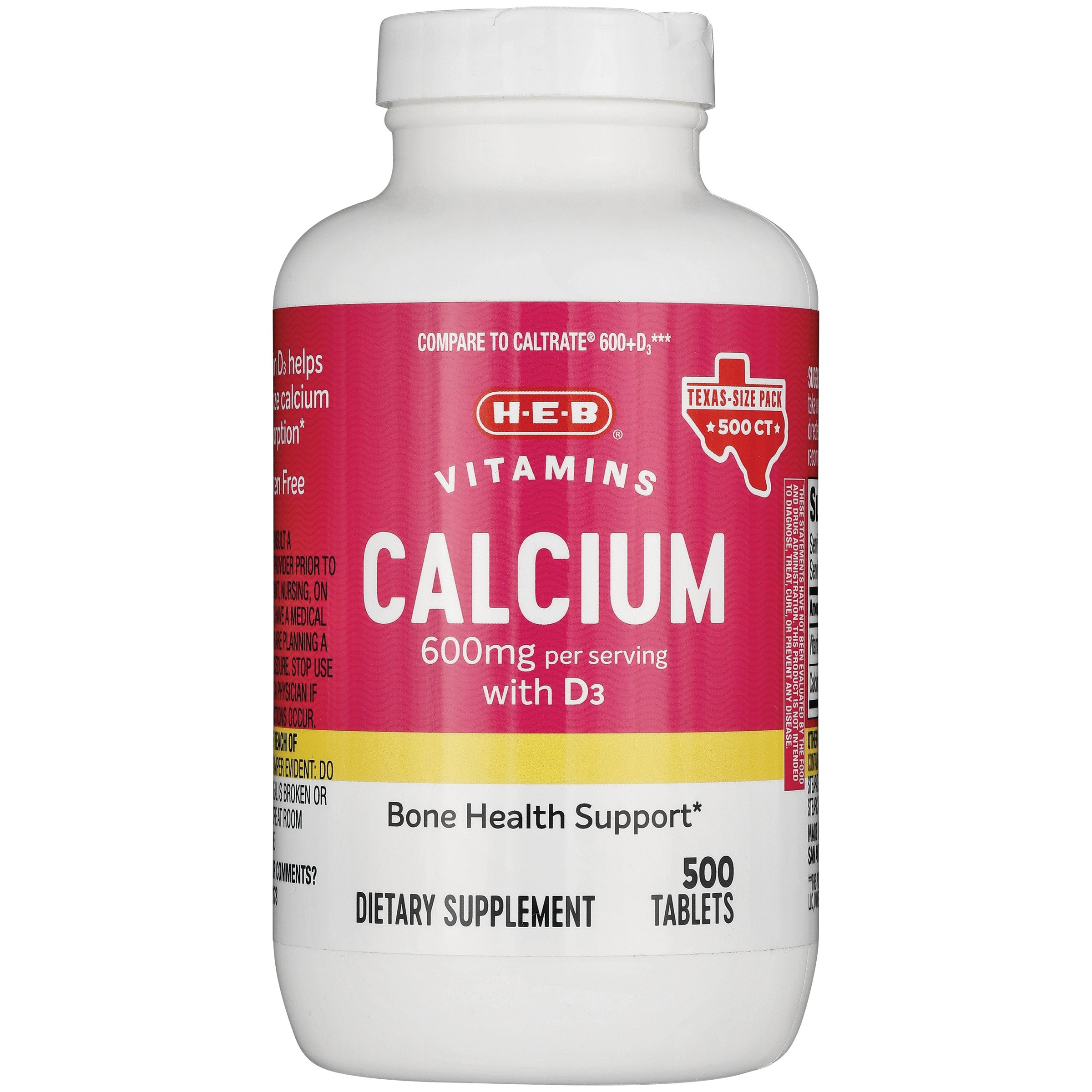 HEB Vitamins Calcium with Vitamin D3 Tablets TexasSize Pack Shop