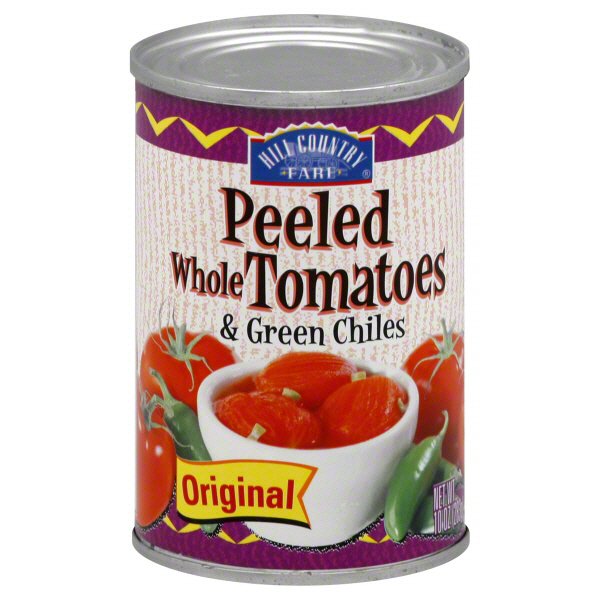 Hill Country Fare Original Peeled Whole Tomatoes and Green Chiles