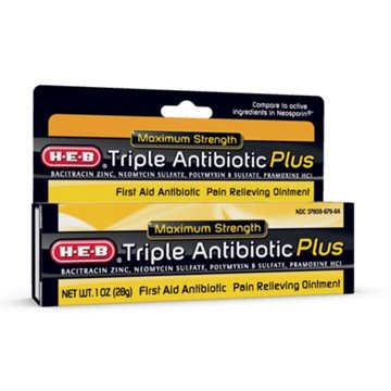 H-E-B Triple Antibiotic Plus First Aid Ointment, 1 oz