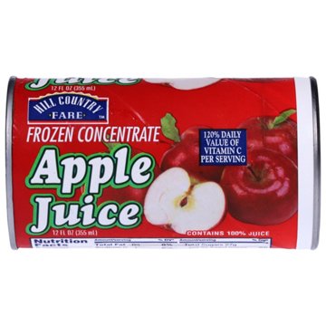 Hill Country Fare Frozen Apple Juice, 12 oz