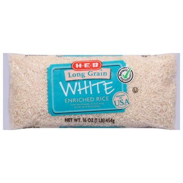 H-E-B Enriched Long Grain White Rice, 1 lb