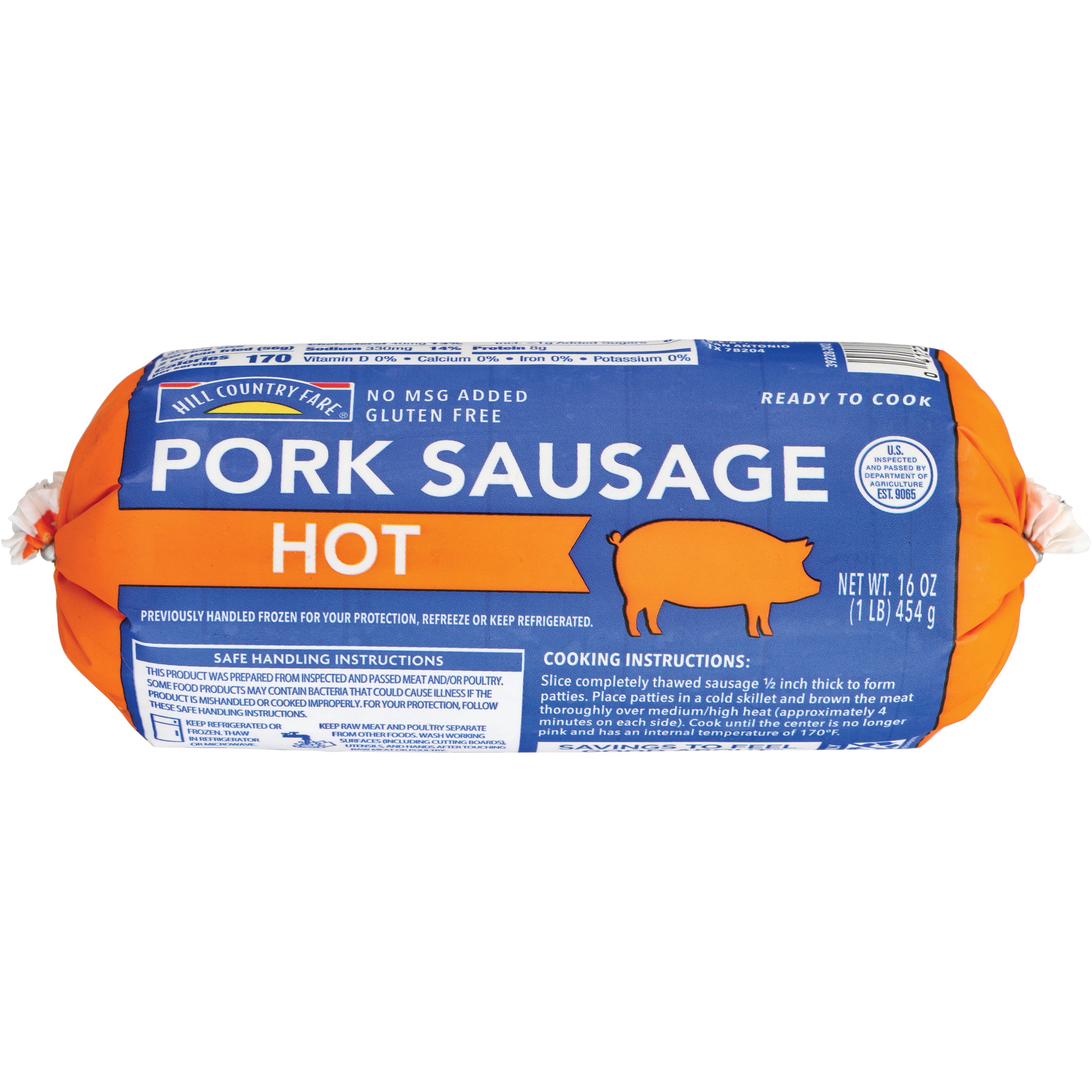Hill Country Fare Hot Pork Breakfast Sausage Shop Sausages & Hot Dogs