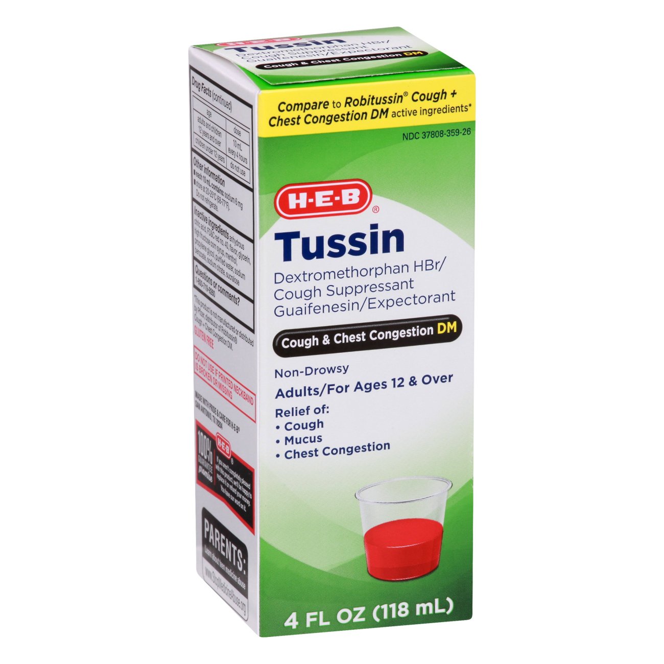 HEB Cough and Chest Congestion DM Tussin Shop Cough, Cold & Flu at