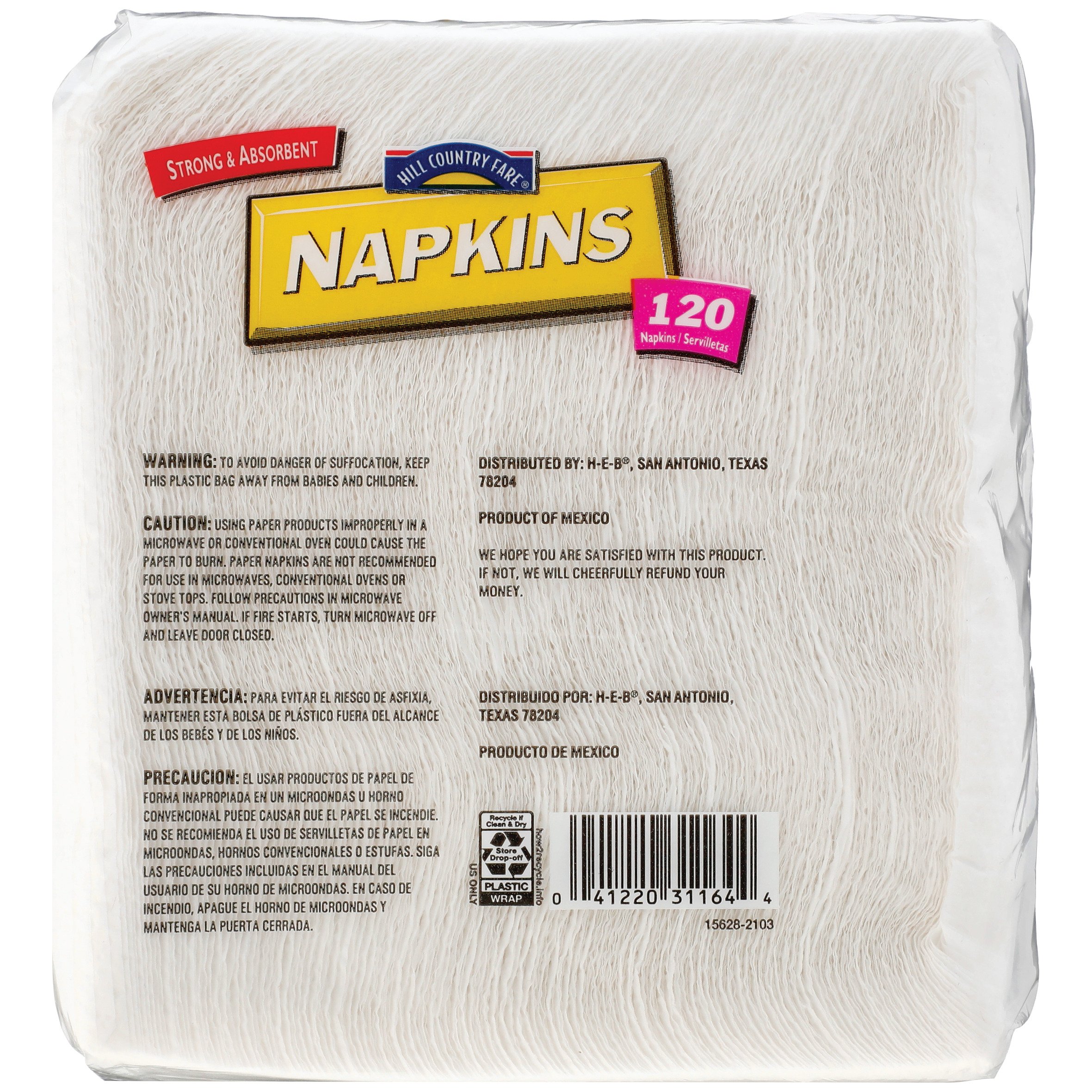 Elegant Living by H-E-B Paper Napkins - White - Shop Napkins & Table Cloths  at H-E-B