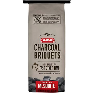 H-E-B Texas Mesquite Charcoal Briquets, 8 lb