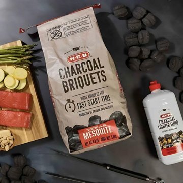 H-E-B Texas Mesquite Charcoal Briquets, 8 lb