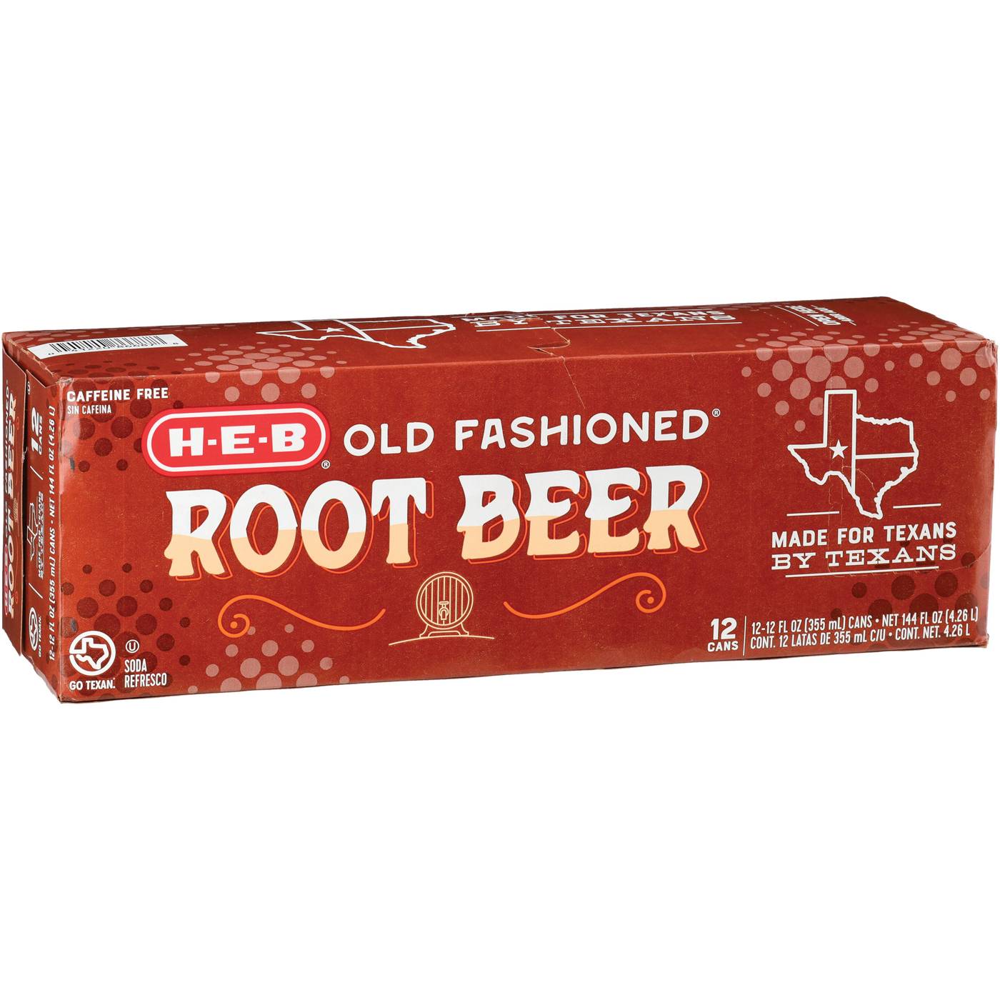 H-E-B Old Fashioned Root Beer Soda 12 pk Cans; image 2 of 2