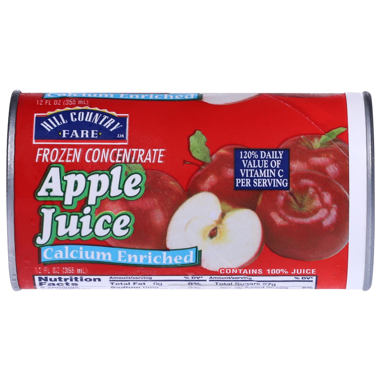 Hill Country Fare Frozen Calcium Enriched Apple Juice Shop Juice