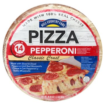Hill Country Fare Frozen Pizza - Pepperoni, 20.85 oz