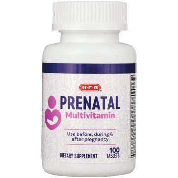H-E-B Prenatal Multivitamin Tablets, 100 ct