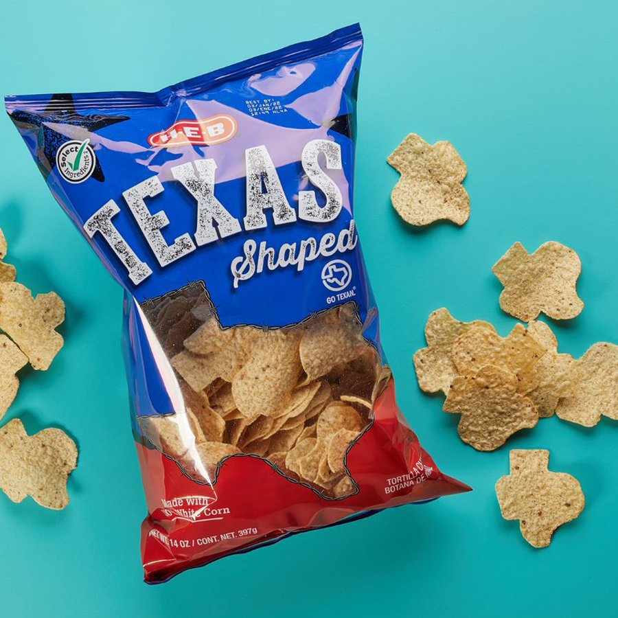 H-E-B Texas-Shaped White Corn Tortilla Chips - Shop Chips At H-E-B