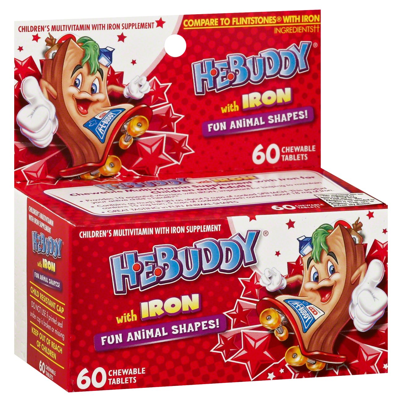 HEBuddy Children's Multivitamin with Iron Chewable Tablets Shop Multivitamins at HEB