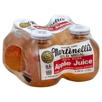 Martinelli's Gold Medal 100% Apple Juice 4 pk Bottles