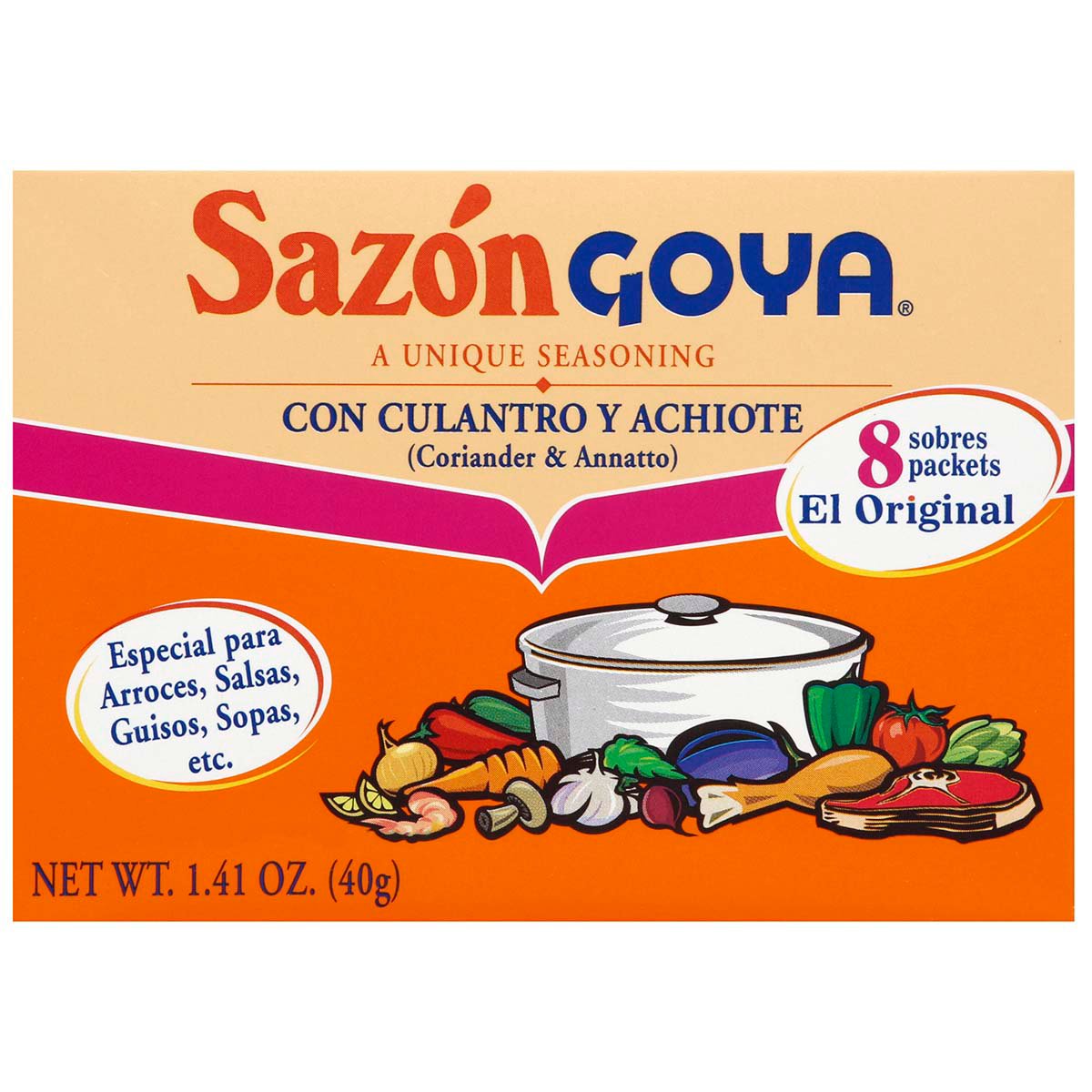 Goya Sazon Coriander And Annatto Seasoning Shop Spice Mixes At H E B