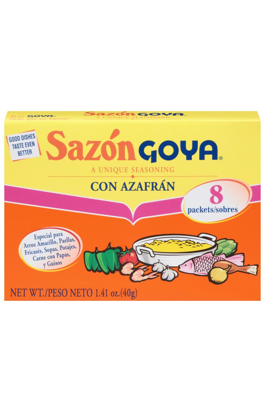 Goya Sazon Seasoning Packets - Saffron; image 1 of 3
